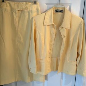 2 Piece Yellow Women's Skirt & Top Harve benard